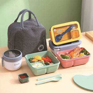 Portable Divided Lunch Box Microwaveable Student Lunch Box Workers with Heating Simple Light Lunch Boxes - Product Image 5
