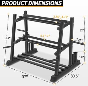 CZFIT Foldable Three-Layer <b>Dumbbell</b> Power Rack Back Extension Alloy Steel Construction Commercial Use <b>Dumbbell</b> Storage Benches - Product Image 2