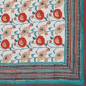 Couette en coton imprimé de blocs de main légers Literie imprimée de blocs indiens Couette imprimée de blocs de main pour toutes les saisons - Product Image 4