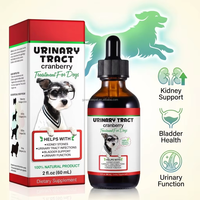Gotas de Apoyo para Infecciones del Tracto Urinario de Mascotas, Suplemento Líquido de Arándanos para Perros, Función de la Vejiga, Prevención de Cálculos Renales, 2oz