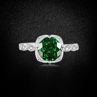 Vente directe usine 2026 – Ensemble de bagues octogonales à coupe rose, en cuivre écologique, élégant, micro-serti, avec pierre à haute teneur en carbone, bague ouverte