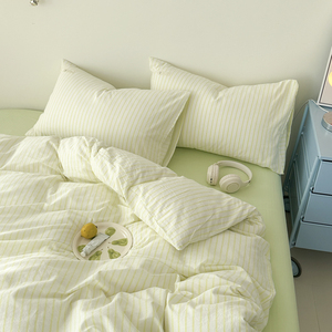 Sọc Duvet cover Set phong cách Châu Âu mùa hè tùy chỉnh Quilt Cover kích thước duy nhất sợi nhỏ Comforter Bìa Home <span class=keywords><strong>bedding</strong></span> Set - Product Image 6