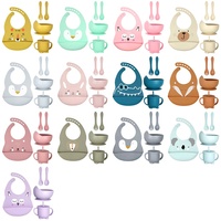 Ensemble d'alimentation pour bébés en Silicone, ventouse souple, antidérapant, alimentation des enfants, vente en gros,