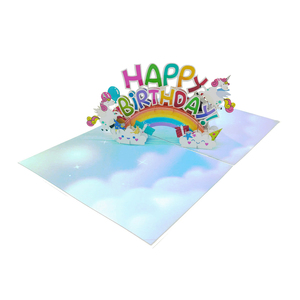 Vietnam Valentine's Day UV Hanoi Viet Craft Customized Happy Birthday Rainbow Pop <b>Card</b> Handicraft <b>Paper</b> Flower Offset Printing - Product Image 1