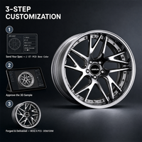 Jantes forgées noires à 10 rayons, 3 pièces, 19x9.5 5x120 ET35 6061 T6, jantes profondes personnalisées pour Audi