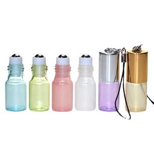 3ml 5ml bottiglie rullo di vetro con rullo di metallo per la sfera di olio essenziale di fiale e ciondolo di perla appeso barattolo di vetro Premium bottiglie - Product Image 1