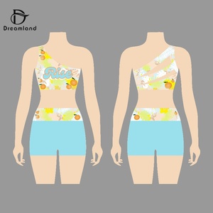 Tenue d'entraînement personnalisée avec logo et design – Haut et <span class=keywords><strong>short</strong></span> d'entraînement de cheerleading entièrement sublimés - Product Image 5