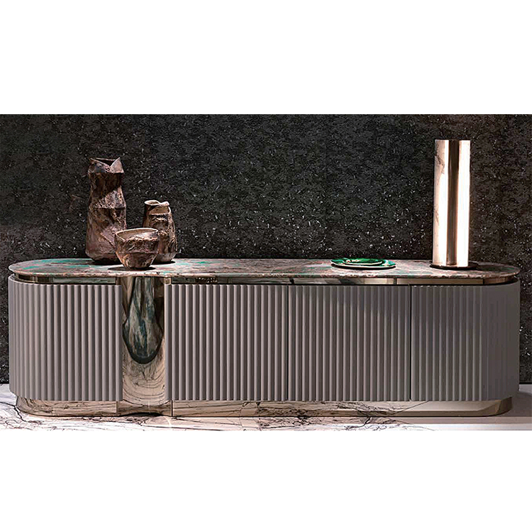 Прямая продажа с завода, мраморный буфет, золотой буфетный современный роскошный шкаф, стол для столовой, мебель