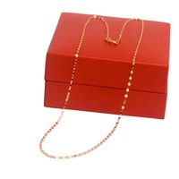 Mode de luxe AU750 pur véritable chaîne en or 18 carats collier bijoux fiançailles mariage colliers en or pour les femmes