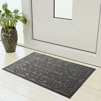 Tapis d'entrée moderne en promotion avec motif jacquard, lavable, avec support en PVC rembourré, en polyester, pour tapis de bienvenue