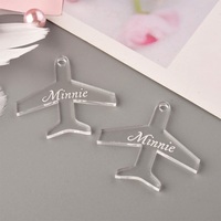 Breloques avion personnalisées en acrylique miroir pour invitations de mariage à destination, étiquettes avion personnalisées, invitation DIY