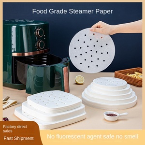 Kertas Steamer putih bulat antilengket kertas Dim Sum untuk memanggang uap penggorengan udara - Product Image 2