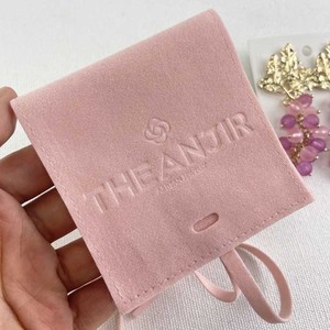 Rings Jewelry Top Factory Custom logo Velvet <b>Watch</b> Pouch Bag Microfiber Suede Jewelry Packaging Bag Pouch for Jewelry Display - Product Image 3