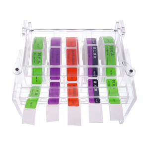 Caja de Almacenamiento de Etiquetas Acrílicas Degao de Varios Tamaños, Dispensador Transparente para 5/10/15 Rollos de Etiquetas para Laboratorio Médico y Hospital - Product Image 1