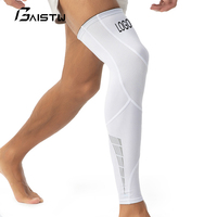 Manchons de compression longs pour jambes complètes, genouillères professionnelles, protection fine, antidérapant, élastique, polyester, soutien pour le cyclisme