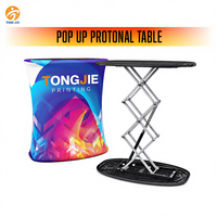 Comptoir portable imprimé sur mesure avec graphiques en tissu tendu pour les expositions, les promotions, les festivals et les activités de marque.