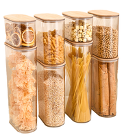 Ensemble de pots à nourriture hermétiques en bambou WANUO, boîte de conservation des aliments naturelle et écologique, pot à nourriture résistant aux bactéries