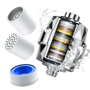 15 e 20 stadi filtro doccia testa acqua ad alto rendimento rivitalizzante doccia filtro per acqua dura, rimuovendo cloro e fluoro
