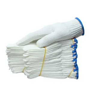 Gants de protection tricotés en coton Gants en coton blanc <span class=keywords><strong>pour</strong></span> la construction - Product Image 1