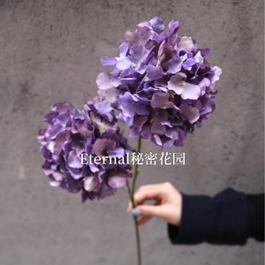 ดอกไฮเดรนเยียปลอมแบบสองหัว ขนาด 12 นิ้ว สำหรับตกแต่งงานแต่งงาน รุ่น Secret Garden - Product Image 2