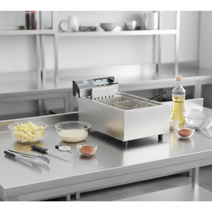 Freidora Eléctrica Comercial <span class=keywords><strong>de</strong></span> Gran Capacidad XMG, Freidora <span class=keywords><strong>de</strong></span> un Solo <span class=keywords><strong>Tanque</strong></span> <span class=keywords><strong>para</strong></span> Cocina <span class=keywords><strong>de</strong></span> Catering - Product Image 1