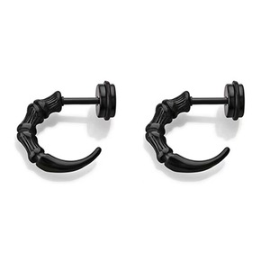 Pendientes de acero de titanio con forma de garra de águila y gancho curvo en varios colores a elegir, estilo punk, con tornillo, a la moda. - Product Image 5