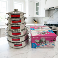 Ensemble de casseroles classiques en aluminium de haute qualité, 12 pièces, prix abordable, faitout en aluminium moulé sous pression, grande poêle à frire en aluminium forgé, ensemble de casseroles à soupe
