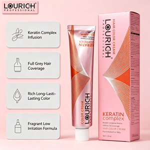 Crème colorante permanente pour cheveux LOURICH Salon, à l'huile d'argan, nourrissante, longue tenue, vente en gros, étiquette privée, OEM - Product Image 1