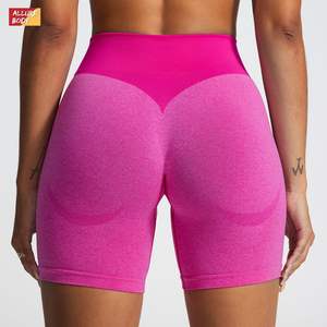 Shorts de Yoga Sin Costuras para Mujer Allure Body, Color Rosa, Cintura Alta, Levanta Glúteos, Ropa Deportiva para Fitness y Running - Product Image 3