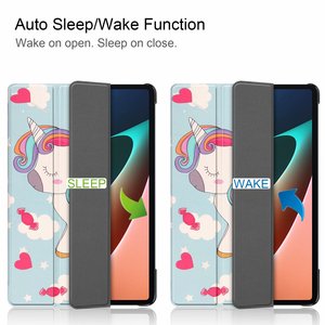 เคสฝาพับหนัง PU สามทบพิมพ์ลายสีสำหรับ Xiaomi mipad 5 /mipad 5 <span class=keywords><strong>pro</strong></span>/mipad <span class=keywords><strong>Pro</strong></span> <span class=keywords><strong>5G</strong></span> <span class=keywords><strong>11</strong></span> "เคสแท็บเล็ต2021 - Product Image 2