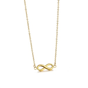 Collier pendentif infini en or 18 carats en forme de chiffre 8, vente en gros Chine - Product Image 1