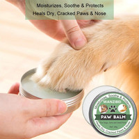 Baume de patte de chien écologique stocké baume de nez cire produit de nettoyage et de toilettage pour animaux de compagnie guérit apaise les blessures au nez de patte pour chiens chats