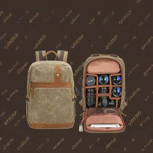 Sac à dos de photographie DSLR KOOGER D1383 en toile cirée batik vintage, imperméable, grand format - Product Image 3