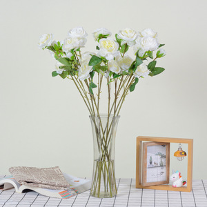 Fleurs de pivoine artificielles à trois têtes, fleurs en soie, décoration de mariage, blanc, rose, rouge, orange, bleu, couleur champagne - Product Image 3