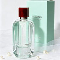 Flacon de parfum vide en verre de luxe 100 ml, flacon vaporisateur transparent avec bouchon en pierre