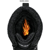 Bottes de neige d'hiver chaudes imperméables à la mode pour les hommes de port en plein air bottes de cheville à lacets thermiques en plein air antidérapantes chaussures de neige