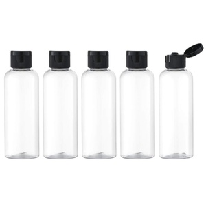 FREE SAMPLE 80ml <b>100ml</b> 150ml 200ml 250ml 300ml Clear <b>Travel</b> <b>Bottles</b> With Flip Cap Empty Transparent Dispenser Container <b>Travel</b> - Product Image 1