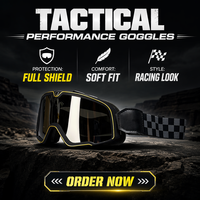 Lunettes de moto FLSB, lunettes de ski, lunettes de protection pour la conduite en plein air, anti-buée, protection UV, coupe-vent, pour le cyclisme et les sports