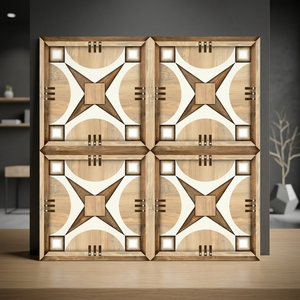 Tablón de madera vitrificado esmaltado Digital de alto brillo de 400x400mm, efecto de aspecto, suelos de porcelana, baldosas de madera, baldosas de cerámica de 40x40cm - Product Image 1