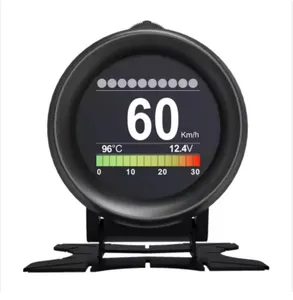 AUTOOL X60 HUD Car Smart Digital Multi-Function Alarm Meter Temperature Gauge Digital Voltage Speed Meter Alarm Clear Error Code