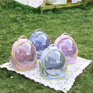 Factory direct supply of panoramic transparent portable breathable <b>cat</b> <b>backpacks</b> for pet travel, double-shoulder <b>cat</b> <b>backpacks</b>, - Product Image 1