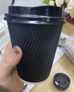 ถ้วยกาแฟผนังสองชั้นแบบใช้แล้วทิ้งขนาด8ออนซ์12ออนซ์16ออนซ์พร้อมฝาปิดถ้วยใส่กลับได้ตามธรรมชาติ - Product Image 5