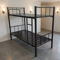 Lit superposé en métal pour dortoir scolaire, structure en acier économique avec toboggan pour adultes, mobilier de chambre