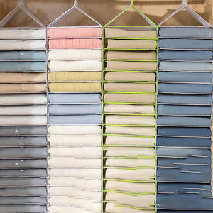 DS4098 Pliable En Plastique <span class=keywords><strong>Suspendu</strong></span> Armoire Placard Sac De Rangement pour Jeans et <span class=keywords><strong>Chemise</strong></span> Organisation Vêtements Rack Organisateur - Product Image 2