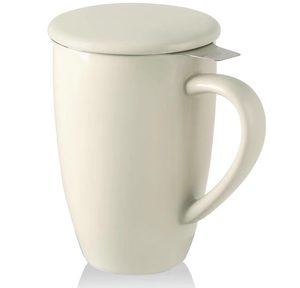 Taza de Té de Porcelana con Infusor y Tapa, Taza de Cerámica para Té con Filtro, Taza para Té de Hojas Sueltas - Product Image 3