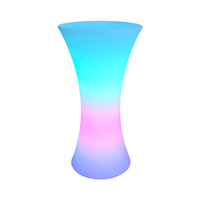 Table de bar LED rechargeable 16 couleurs, table de cocktail lumineuse en LLDPE étanche IP65, table de pub RGB pour soirée en boîte de nuit