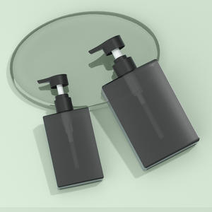 ขวดปั๊มโลชั่นพลาสติก PET สีดำด้านทรงเหลี่ยม ขนาด 200 มล. 400 มล. ขวดแชมพู ขวดโลชั่นทามือ ขวดเจลอาบน้ำสำหรับผู้ชาย - Product Image 4