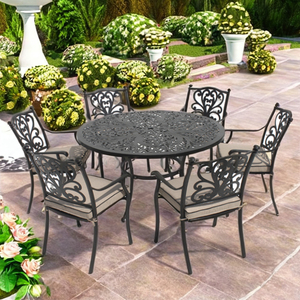 Estilo contemporáneo Moderno Ocio Aluminio Muebles de comedor al aire libre Impermeable Jardín Sofá Conjunto Hoteles Parques Patios - Product Image 2