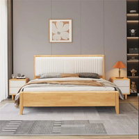 Cadre de lit en bois massif de haute qualité avec tiroirs de rangement, design simple pour la maison et l'hôtel, lit en bois d'hévéa taille King ou Queen