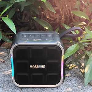 MOSBROS Small Rechargeable Wireless <strong>Speaker</strong> TWS Outdoor Party Waterproof <strong>Bass</strong> Wireless <strong>Speaker</strong> Pandora <strong>Speakers</strong> with FM Radio